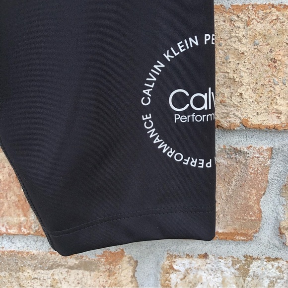 Calvin Klein Performance Stretch Waist Band With Inside Pocket Black Leggings M - Picture 6 of 13